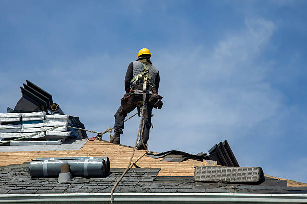 Professional Gutter Installation technician working in Dublin, IN